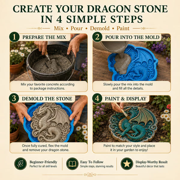 Garden stepping stone mold kit