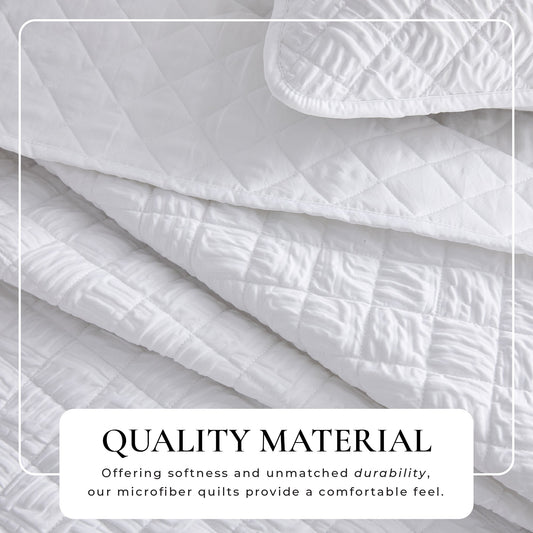 Diamond Embossed Quilt Set - Diamond Microsculpt Collection